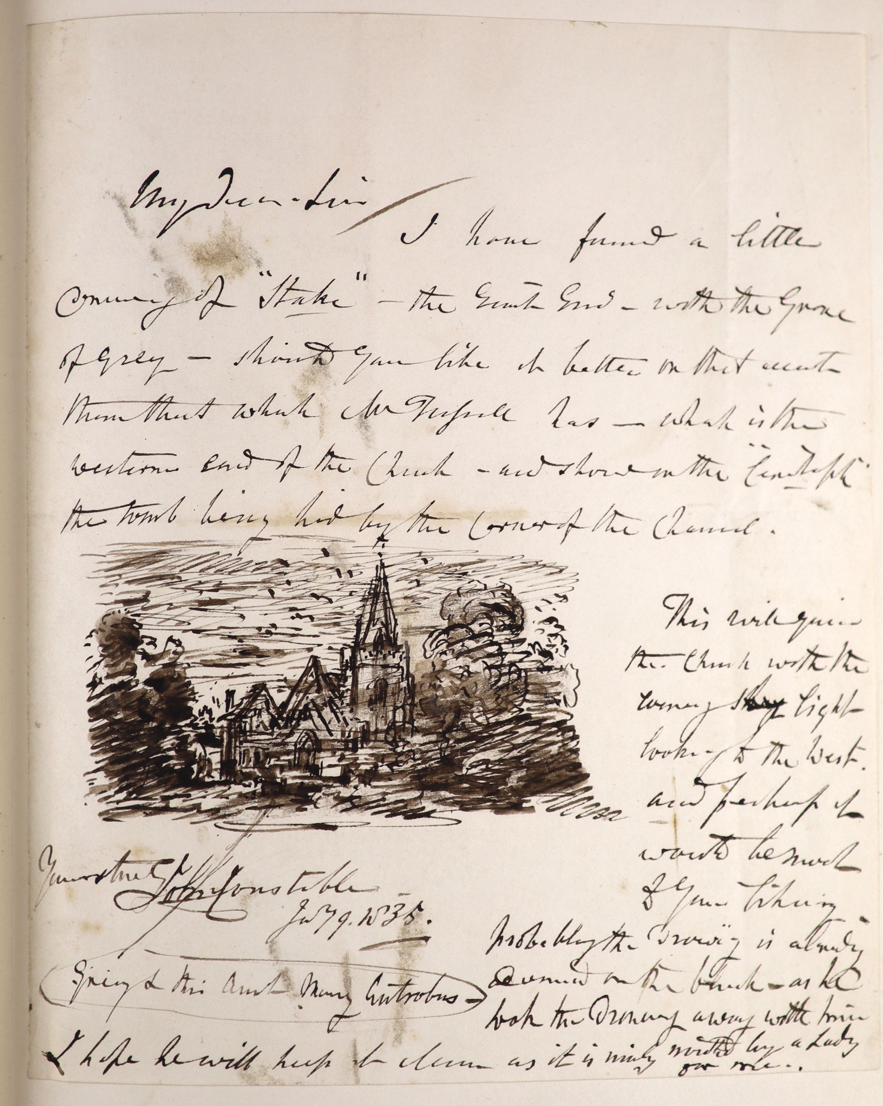 GRAY, THOMAS (1716-1771) - Elegy Written in a Country Church-Yard. ‘’Gray’s Elegy’’, edited and with introduction by John Martin (1791-1855), dedicated to Samuel Rogers, specially commissioned by the editor, 4to, red mor